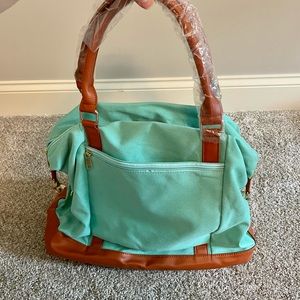 Canvas & Leather Tote Bag